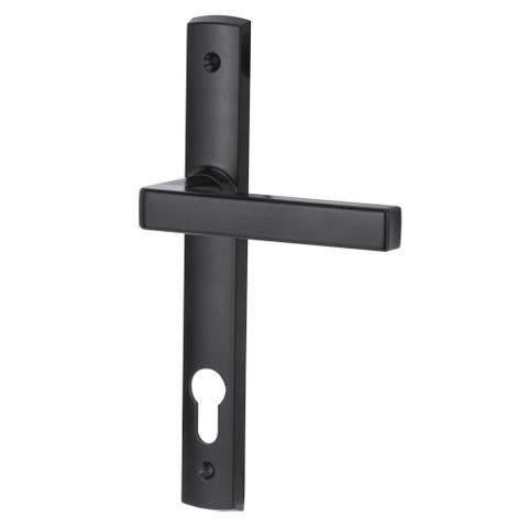PALLADIUM D/CYL LOCK ACACIA LEVER FURN SET BLK