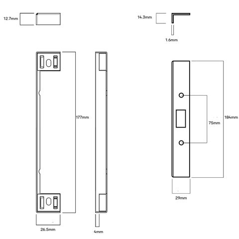 Lockwood 3571-2902 Rebate Kit Suit 3571 Series Mortice Lock