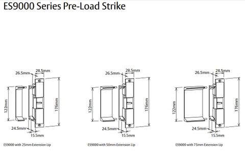 LOCKWOOD 220200-50 EXTENSION LIP SUIT ES200 / ES2000 / ES2100 / ES9000 ELECTRONIC STRIKE