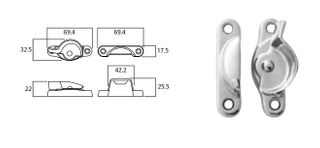 LOCKWOOD SASH FASTENER DOUBLE HUNG WINDOW SP DP