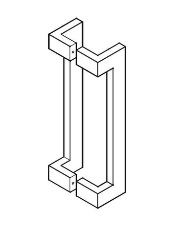 BARBEN BAH-170 50x25MM BACK TO BACK TIMBER / ALUM ENTRY HANDLE SET
