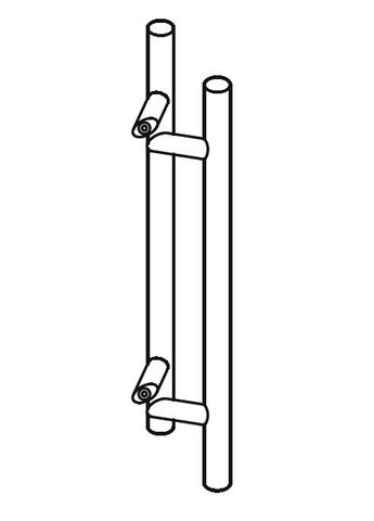 BARBEN BAH-181 38MM BACK TO BACK TIMBER / ALUM ENTRY HANDLE SET