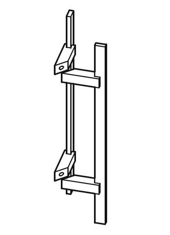 BARBEN BAH-146 25x12MM BACK TO BACK TIMBER / ALUM ENTRY HANDLE SET