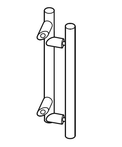 BARBEN BAH-148 32MM BACK TO BACK GLASS ENTRY HANDLE SET