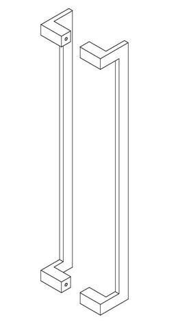 BARBEN BAH-200 25x10MM BACK TO BACK GLASS ENTRY HANDLE SET