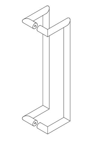 BARBEN BAH-204 32MM BACK TO BACK GLASS ENTRY HANDLE SET