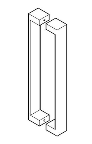 BARBEN BAH-169 50x10MM BACK TO BACK TIMBER / ALUM ENTRY HANDLE SET