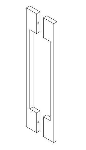 BARBEN BAH-196 20x20MM BACK TO BACK TIMBER / ALUM ENTRY HANDLE SET