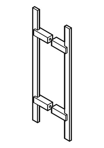 BARBEN BAH-145 25x12MM BACK TO BACK TIMBER / ALUM ENTRY HANDLE SET