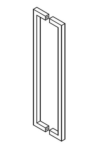 BARBEN BAH-156 16x16MM BACK TO BACK GLASS ENTRY HANDLE SET