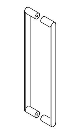 BARBEN BAH-166 25x12MM BACK TO BACK TIMBER / ALUM ENTRY HANDLE SET