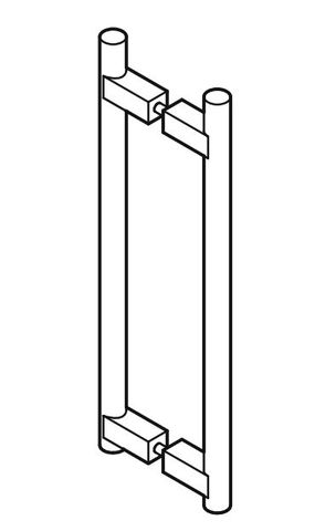 BARBEN BAH-116 38MM BACK TO BACK TIMBER / ALUM ENTRY HANDLE SET