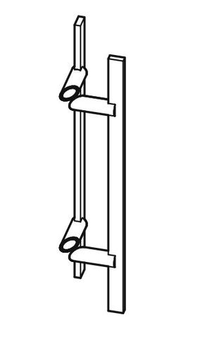 BARBEN BAH-138 25X12MM BACK TO BACK GLASS ENTRY HANDLE SET