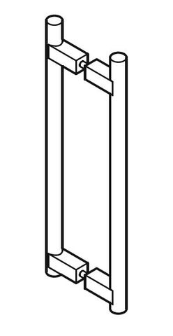 BARBEN BAH-158 16MM BACK TO BACK GLASS ENTRY HANDLE SET