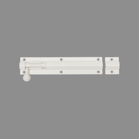 ZANDA 5224 STRAIGHT BARREL BOLT 150MM WITH 30MM THROW WHT