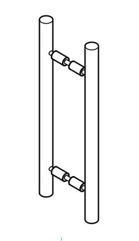 BARBEN BAH-124 25MM BACK TO BACK TIMBER / ALUM ENTRY HANDLE SET