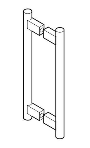 BARBEN BAH-162 32MM BACK TO BACK TIMBER / ALUM ENTRY HANDLE SET