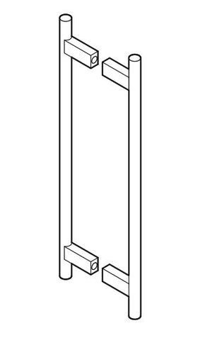 BARBEN BAH-163 19MM BACK TO BACK GLASS ENTRY HANDLE SET