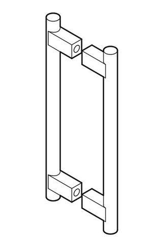 BARBEN BAH-164 32MM BACK TO BACK TIMBER / ALUM ENTRY HANDLE SET