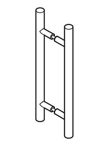 BARBEN BAH-160 19MM BACK TO BACK TIMBER / ALUM ENTRY HANDLE SET