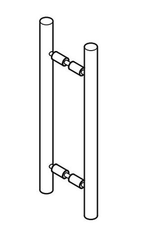 BARBEN BAH-161 19MM BACK TO BACK TIMBER / ALUM ENTRY HANDLE SET