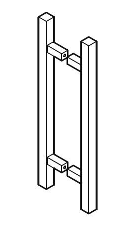 BARBEN BAH-140 32X32MM BACK TO BACK TIMBER / ALUM ENTRY HANDLE SET
