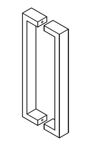 BARBEN BAH-149 50X25MM BACK TO BACK GLASS ENTRY HANDLE SET