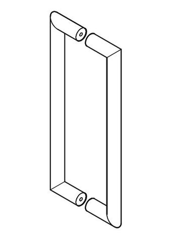BARBEN BAH-167 32MM BACK TO BACK GLASS ENTRY HANDLE SET