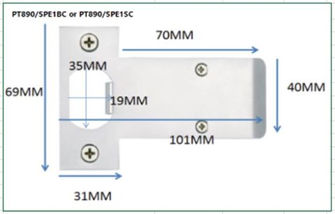 GAINSBOROUGH PT890/SPE1 TRILOCK EXTENDED STRIKE