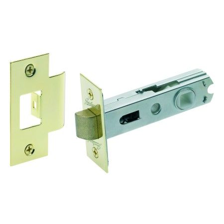 GAINSBOROUGH 60mm B/SET T 'STRIKE PLAIN TUBULAR LATCH PB