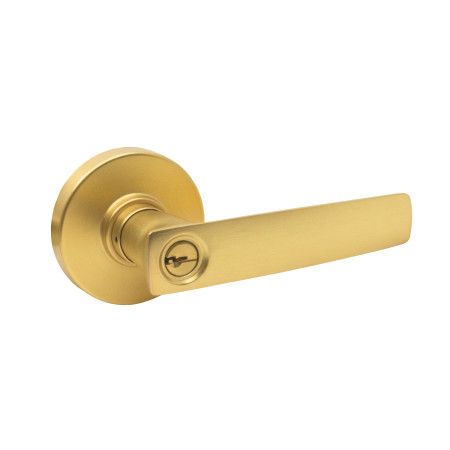 GAINSBOROUGH NEUE AURORA KEYED ENTRANCE LEVER SET RND SB VP