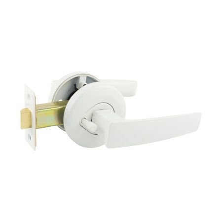 GAINSBOROUGH NEUE AURORA PRIVACY LEVER SET RND WH