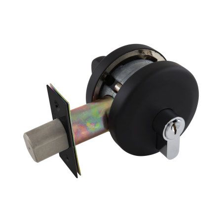 GAINSBOROUGH NEUE SMOOTH SINGLE CYLINDER RND DEADBOLT MB