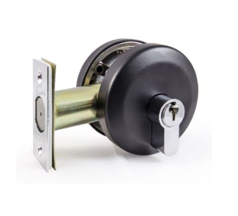 GAINSBOROUGH NEUE SMOOTH SINGLE CYLINDER RND DEADBOLT MB