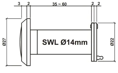 SUPERVIEWER SWL-AF- 200 DEG FIRE RATED DOOR VIEWER