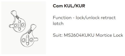 DORMAKABA CAM FOR MS2604 KUKU MORTISE LOCK