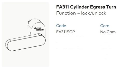 DORMAKABA FA311 EGRESS TURN (NO CAM)