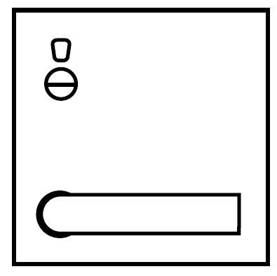LOCKWOOD 200 ART EXT PLT W/PRIV EMERG TURN + 20 KNOB LH SS