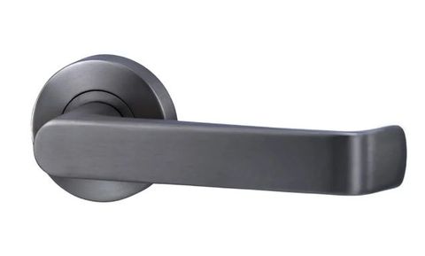 VIVID LEVER V1 PASSAGE SET WITH LATCH SATIN GUN METAL PVD