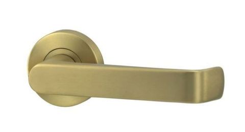 VIVID LEVER V1 PASSAGE SET WITH LATCH SATIN BRASS PVD
