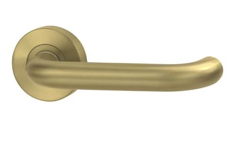 VIVID LEVER V2 PASSAGE SET WITH LATCH SATIN BRASS PVD