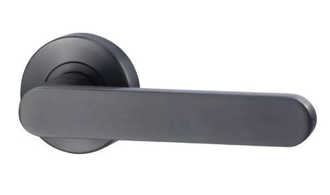 VIVID LEVER V3 PASSAGE SET WITH LATCH SATIN GUN METAL PVD