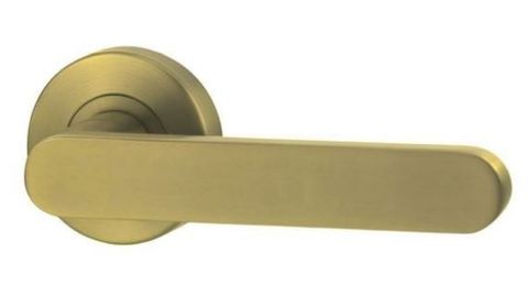 VIVID LEVER V3 PASSAGE SET WITH LATCH SATIN BRASS PVD