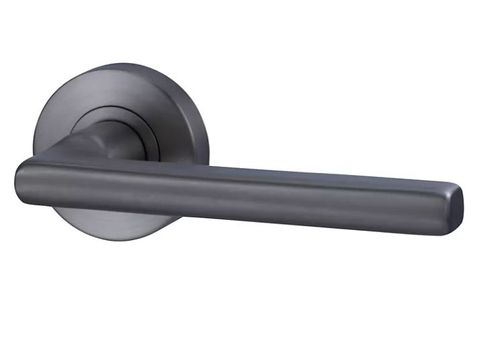 VIVID LEVER V4 PASSAGE SET WITH LATCH SATIN GUN METAL PVD