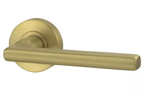 VIVID LEVER V4 PASSAGE SET WITH LATCH SATIN BRASS PVD