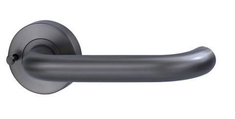 VIVID LEVER V2 PRIVACY SET WITH LATCH SATIN GUN METAL PVD