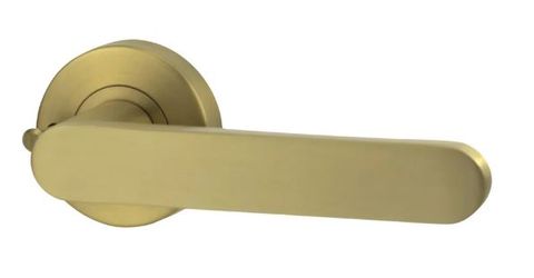VIVID LEVER V3 PRIVACY SET WITH LATCH SATIN BRASS PVD