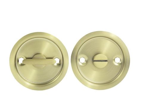 LOCKWOOD VIVID CAVITY SLIDER PRIVACY SET SATIN BRASS PVD