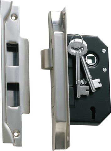 TRADCO MORTICE LOCK 3 LEVER REBATED SC CTC57MM BACKSET 44MM