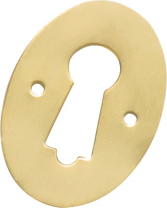 TRADCO ESCUTCHEON PRESSED POLISHED BRASS H44XW30MM